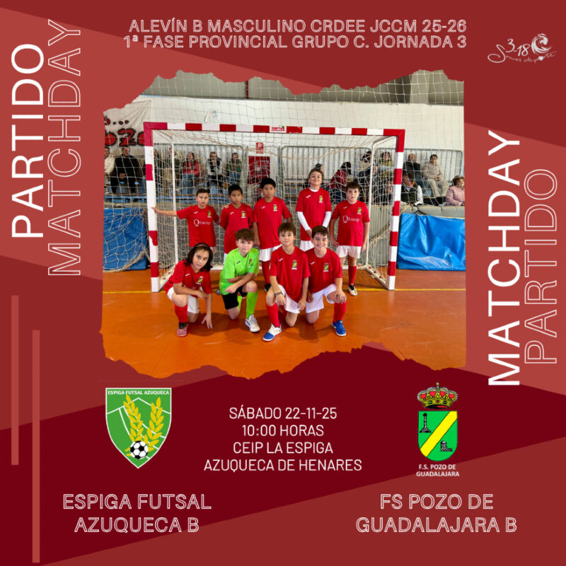 Image for the Tweet beginning: 3ª jornada. Alevín Masculino B