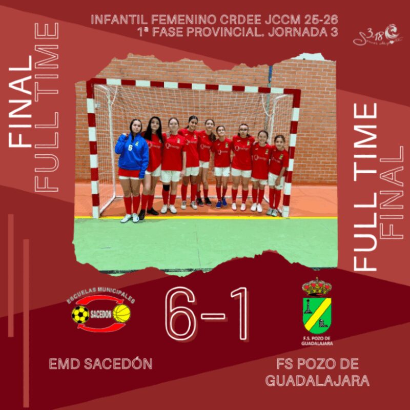 Image for the Tweet beginning: Resultado 3ª jornada. Infantil Femenino