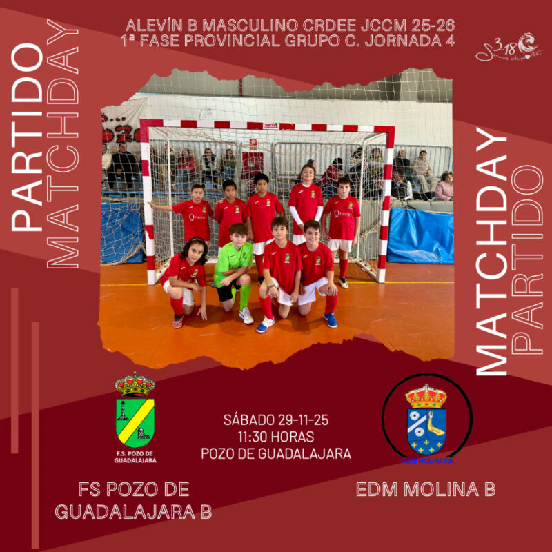 Image for the Tweet beginning: 4ª jornada. Alevín Masculino B