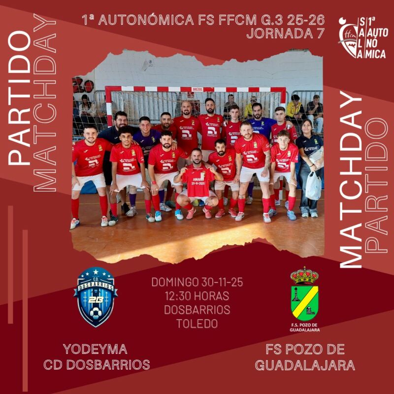 Image for the Tweet beginning: 7ª jornada 1ª autonómica FS